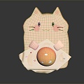 Modern game character kitten flower cat cartoon cat 3d model