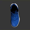 Blue Casual Sports Shoes For Everyday Wear With White Sole And Laces