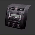 Car Dashboard Electronic Control Panel With Display Screen Ventilation And Adjustment Knobs
