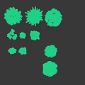 Colorful Diverse Autumn Trees Collection With Orange Red Yellow Green Foliage And Various Crown Shapes