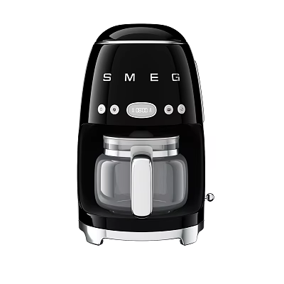 Vintage SMEG Coffee Machine with Black Retro Design Transparent Carafe and Control Buttons 3d model