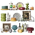 Colorful Ceramic Tableware Collection With Ornate Patterns Decorative Vases Plates Bowls