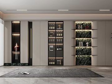 Decorative Cabinet Wine Cabinet (ID:ggach931667)