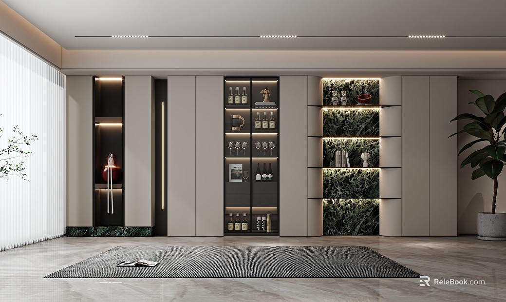 Decorative Cabinet Wine Cabinet texture