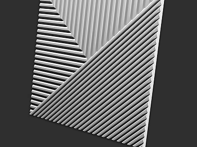 Modern Geometric Wall Panel Design With Diagonal And Vertical Striped Patterns 3d model