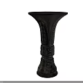 Ancient Bronze Wine Cup With Intricate Traditional Carvings And Classic Design