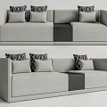 Modern double sofa 3d model