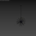 Modern chandelier hanging plafond glass 3d model