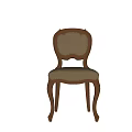Classic Upholstered Dining Chair With Wooden Frame And Ornate Carved Legs