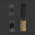 Vintage Military Tank And Armored Vehicles Collection Display On White Background