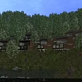 Elegant Detached Villa In Natural Wooded Surroundings With Illuminated Exteriors And Waterfront Reflection At Night