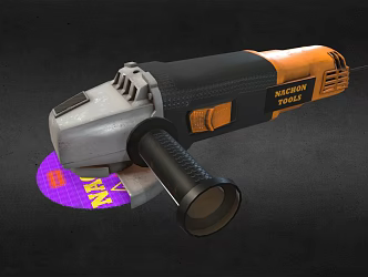 Angle grinder polishing machine hardware tool grinder cyberpunk angle grinder low face number low model simple model game film and television level super realistic 3d model