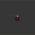 Red And White Ambulance Helicopter With Medical Logo And Rotors For Emergency Transport