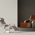 Light Gray And Brown Beige Modern Leather Massage Chairs In Contemporary Room
