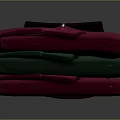 Folded Magenta Polo Shirt With Zipper Collar On Dark Background