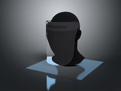 Transparent Protective Face Shield For Daily Protection And Comfortable Wear Design 3d model