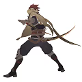 Modern game character solitary hunting 3d model