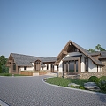 New Chinese Chalet Mountain Cabin 3d model