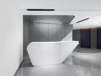 Modern Front Desk 3d model