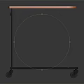 Small Mobile Table With Orange Tabletop Metal Frame And Rolling Wheels