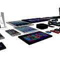 Modern mobile phone digital computer game machine 3d model