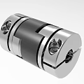 Industrial Metal Shaft Coupling With Flexible Black Center And Precision Engineered Ends