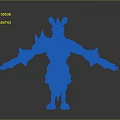 3D Orange Kangaroo Warrior Character With Spiked Armor And Outstretched Arms