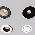 Modern Black and White Downlights and Spotlights for Home Ceiling Lighting Fixtures