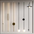 Modern Wall Lamps With Black And Gold Circular Design For Interior Decoration