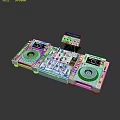 Modern Synthesizer Portable Synthesizer Mixer Reverberator 3d model