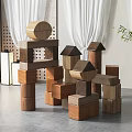 Modern Building Blocks Children's Building Blocks Toys 3d model