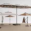 Stylish Patio Umbrellas With String Lights Beige Brown Designs Foldable Stands For Outdoor Use