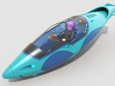 Submarine Single Airship Motorcycle Fighter Science Fiction Fighter Motor Boat 3d model