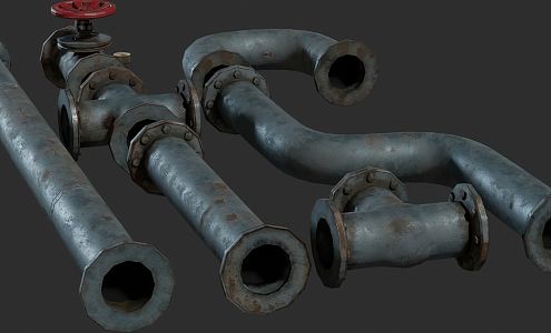 Industrial LOFT water pipe 3d model