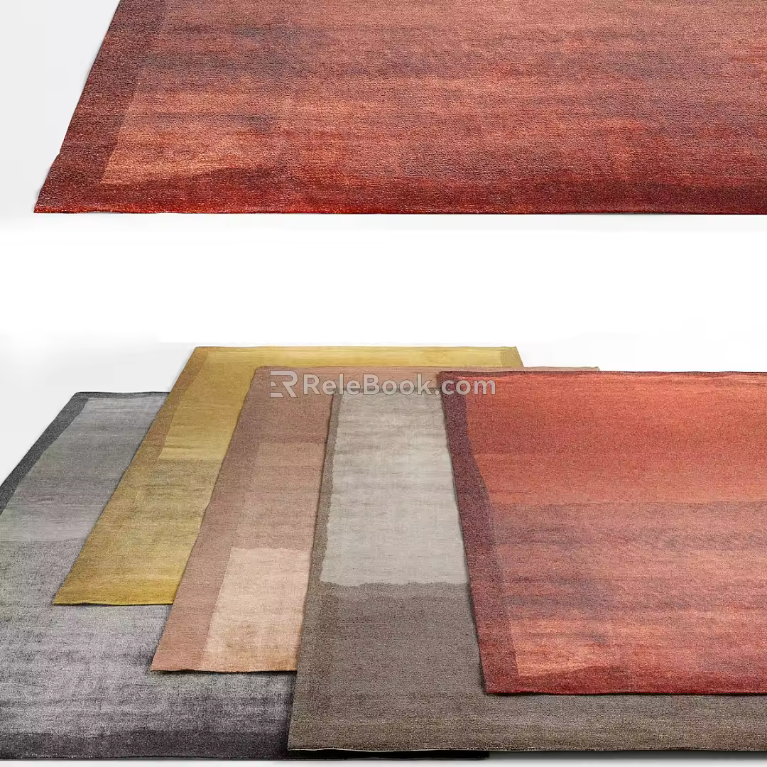 Carpet carpet rug home square carpet simple bedroom carpet 3d model