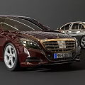 Luxury Sedans in Red Silver and Dark Blue with Modern Exterior Design