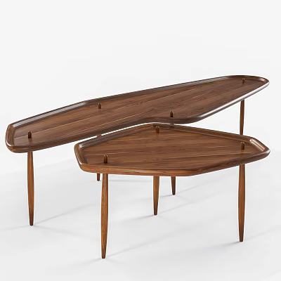 Nordic Tea Table Solid Wood Table 3d model