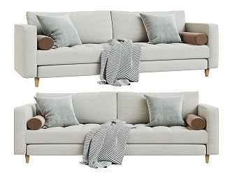 Modern double sofa 3d model