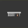 Construction Site Components Featuring Metal Beam Railing Concrete Block And Orange Traffic Cone