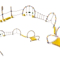 Multi-functional expansion combination crawl amusement park children's park amusement park amusement sketch 3d model