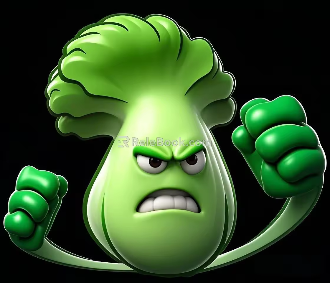 Plants vs Zombies Cabbage Boxer 3d model