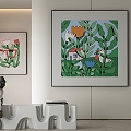 modern decorative painting 3d model