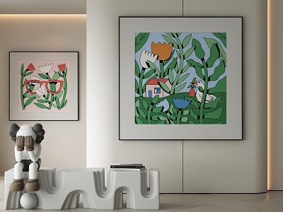 modern decorative painting 3d model