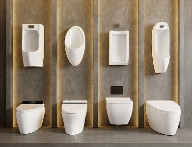 Modern Toilet Urinal Smart Toilet Wall Hanging Toilet Urinal 3d model