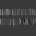 Assorted Medieval Weapons Collection Featuring Swords Axes Spears Daggers and Polearms 3d model