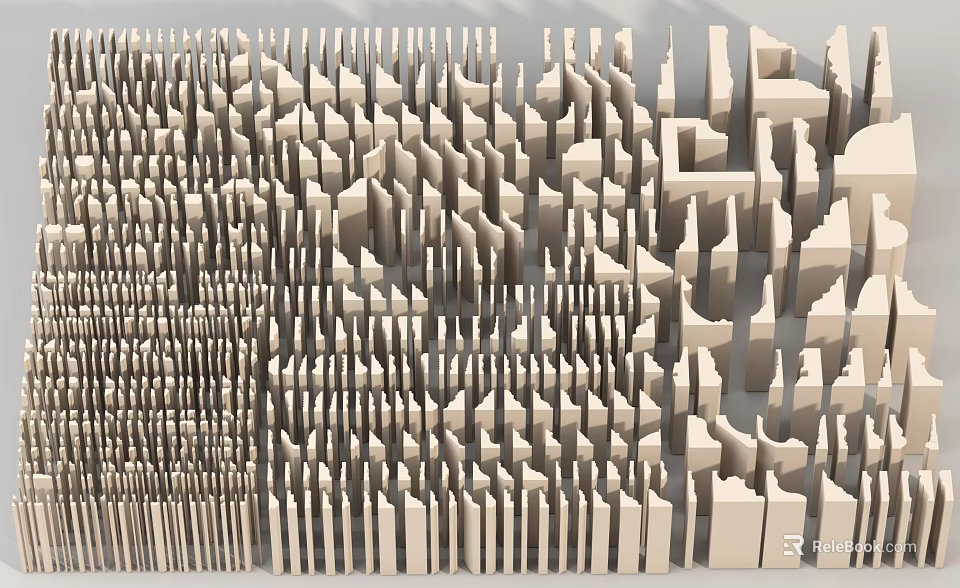 Variety Of Ceiling Moldings For Interior Decoration 3d model 