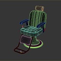 Hairdresser Chair Hairdresser Chair Chair Chair Chair Armchair Backrest Chair Single Chair Wooden Chair 3d model