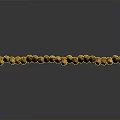 Yellow Wooden Fence With Pointed Tops And Vertical Slats On Gray Background