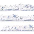 Natural Snow Piles With Irregular Shapes In Winter Landscape Scene