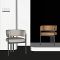 Modern White And Orange Dining Chairs With Metal Frame In Contemporary Showroom